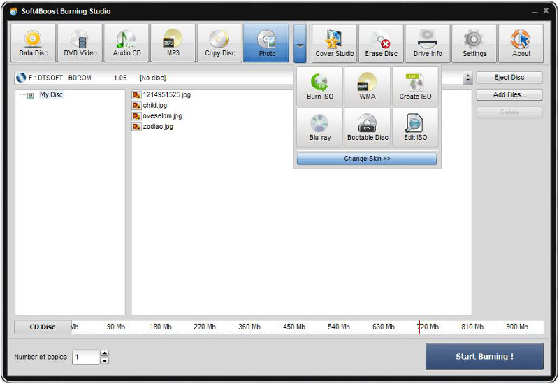 Click to view Soft4Boost Burning Studio 5.2.7.971 screenshot